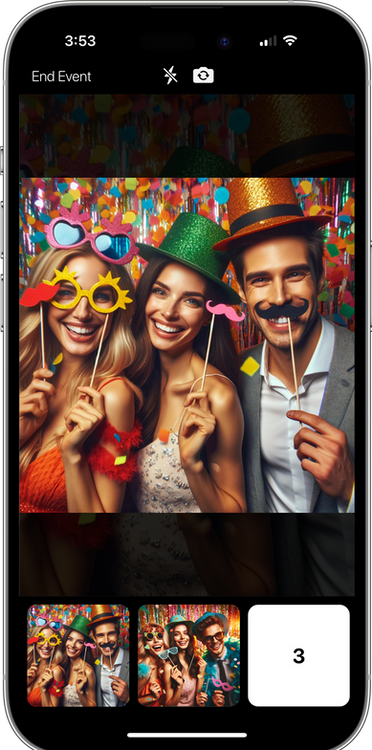Photo Capture Booth app at an event